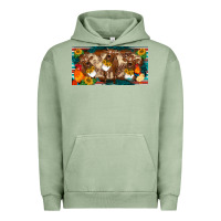 Pigment Oil Green western cow cockerel chick  serape leopard sunflowers license plate te Urban Hoodie - BarkalooDesign
