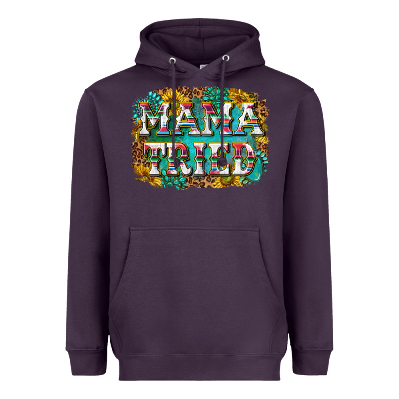 Western Mama Tried With Sunflowers And Gemstone Heavyweight Hoodie by texasbilliewilder | Teevron