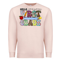Pale Pink hellofirstgrade Premium Sweatshirt - CowhideDigitalArt