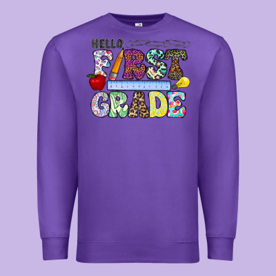 Hellofirstgrade Premium Sweatshirt Designed By Cowhidedigitalart