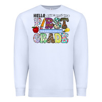 White hellofirstgrade Premium Sweatshirt - CowhideDigitalArt