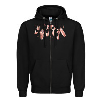 Black ballerina ballet shoes Zipper Hoodie - MaliasSmallBusiness