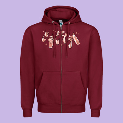 Zipper Hoodie ballerina ballet shoes