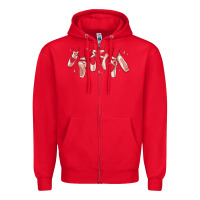 Red ballerina ballet shoes Zipper Hoodie - MaliasSmallBusiness