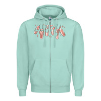 Seafoam ballerina ballet shoes Zipper Hoodie - MaliasSmallBusiness