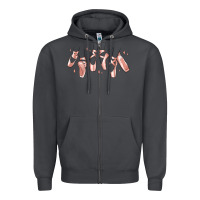 Smoke ballerina ballet shoes Zipper Hoodie - MaliasSmallBusiness
