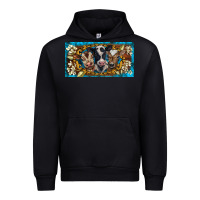 Black western cow turquoise’s white flowers license plate template Urban Hoodie - BarkalooDesign