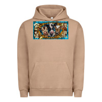 Pigment Burro western cow turquoise’s white flowers license plate template Urban Hoodie - BarkalooDesign
