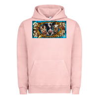 Pigment Salmon western cow turquoise’s white flowers license plate template Urban Hoodie - BarkalooDesign