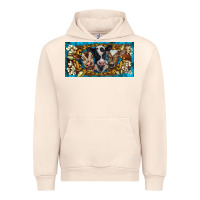 Sandshell western cow turquoise’s white flowers license plate template Urban Hoodie - BarkalooDesign