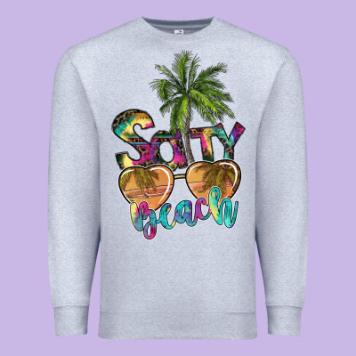 Salty Beach Premium Sweatshirt Designed By Sublimationcraftshop