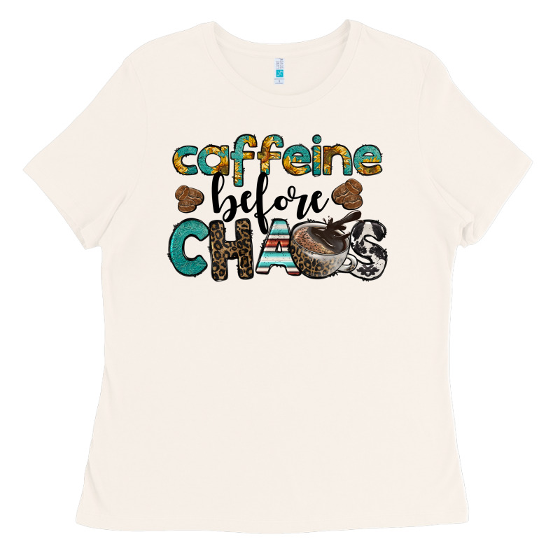 Western Caffeine Before Chaos Ladies Tee by BarkalooDesign | Teevron
