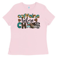 Bubblegum Pink western caffeine before chaos Ladies Tee - BarkalooDesign