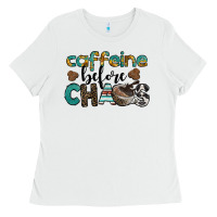 White western caffeine before chaos Ladies Tee - BarkalooDesign