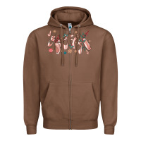 Chestnut christmas ballerina shoes Zipper Hoodie - MaliasSmallBusiness