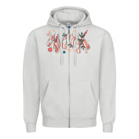 Dove Grey christmas ballerina shoes Zipper Hoodie - MaliasSmallBusiness