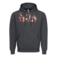 Smoke christmas ballerina shoes Zipper Hoodie - MaliasSmallBusiness