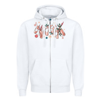 White christmas ballerina shoes Zipper Hoodie - MaliasSmallBusiness