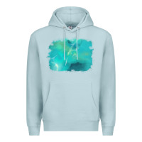 Blue Mist turquoise background Premium Hoodie - AdoDesignShop