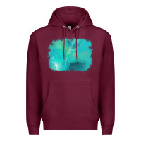 Burgundy turquoise background Premium Hoodie - AdoDesignShop