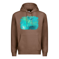 Chestnut turquoise background Premium Hoodie - AdoDesignShop