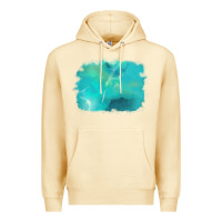 Pina Colada turquoise background Premium Hoodie - AdoDesignShop