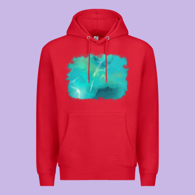 Turquoise Background Premium Hoodie Designed By Adodesignshop