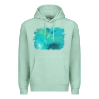 Seafoam turquoise background Premium Hoodie - AdoDesignShop