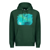Sports Green turquoise background Premium Hoodie - AdoDesignShop