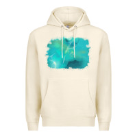 Tofu turquoise background Premium Hoodie - AdoDesignShop