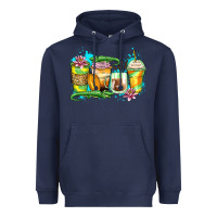 Navy alligator coffee cups Heavyweight Hoodie - Zillion Design Studio