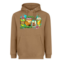 Toasted Coconut alligator coffee cups Heavyweight Hoodie - Zillion Design Studio