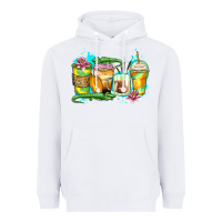 White alligator coffee cups Heavyweight Hoodie - Zillion Design Studio