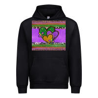 Mardi Gras Hearts And Fleur De Lis Urban Hoodie | Teevron