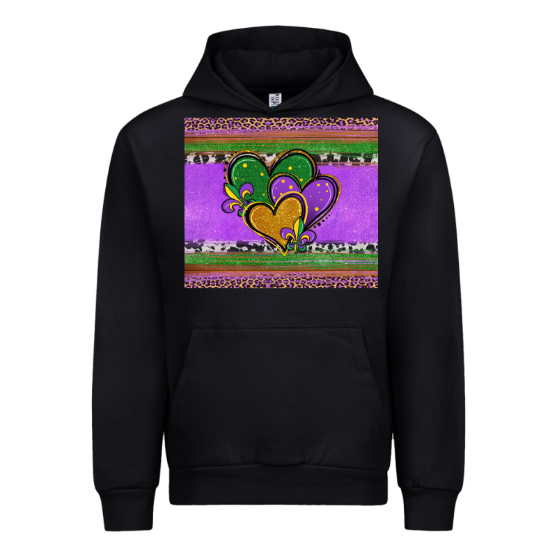 Mardi Gras Hearts And Fleur De Lis Urban Hoodie by Jasminsmagicworld | Teevron