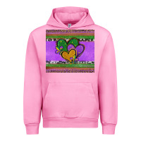 Fuchsia Pink mardi gras hearts and fleur de lis Urban Hoodie - Jasminsmagicworld