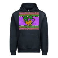 Navy mardi gras hearts and fleur de lis Urban Hoodie - Jasminsmagicworld