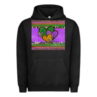 Pigment Black mardi gras hearts and fleur de lis Urban Hoodie - Jasminsmagicworld