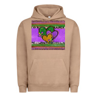 Pigment Burro mardi gras hearts and fleur de lis Urban Hoodie - Jasminsmagicworld