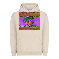 Pigment French Oak mardi gras hearts and fleur de lis Urban Hoodie - Jasminsmagicworld
