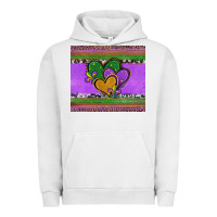 Pigment Lunar Rock mardi gras hearts and fleur de lis Urban Hoodie - Jasminsmagicworld
