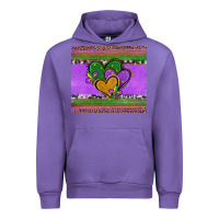 Tulip mardi gras hearts and fleur de lis Urban Hoodie - Jasminsmagicworld
