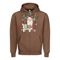 Chestnut fa la la llama Zipper Hoodie - MaliasSmallBusiness