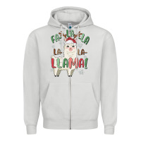 Dove Grey fa la la llama Zipper Hoodie - MaliasSmallBusiness