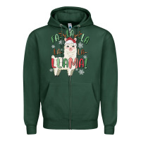 Sports Green fa la la llama Zipper Hoodie - MaliasSmallBusiness