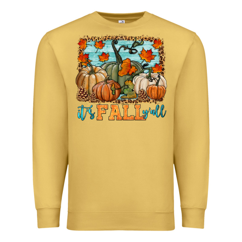 It's Fall Y'all Premium Sweatshirt by HRA Design Shop | Teevron