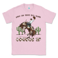 Bubblegum Pink when the going gets tough cowboy up Classic Tee - MaliasSmallBusiness