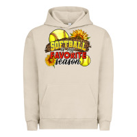 Pigment French Oak Softball Is My Favorite Season Urban Hoodie - LillyAllenDesigns