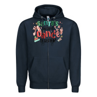 Navy santa's favorite dance teacher Zipper Hoodie - MaliasSmallBusiness