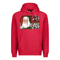 Cardinal santa merry christmas y'all Premium Hoodie - AdoDesignShop